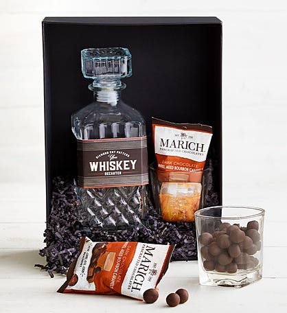 Simply Chocolate® Deluxe Whiskey and Chocolate Gift